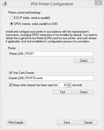 Setting Up An Opos Printer For Gt Pos Cda Docs Online